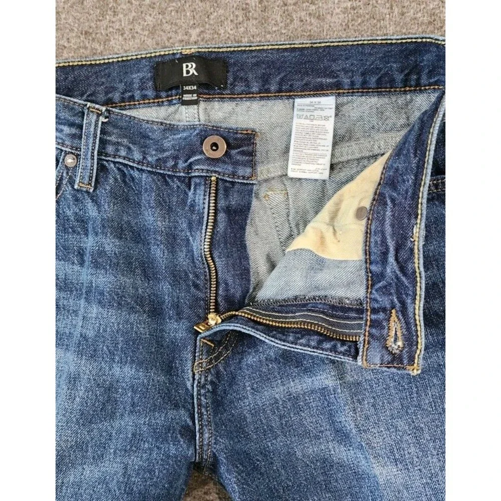 Banana Republic Jeans Men's 34x34 Dark Wash Selvedge Denim Slim Straight Leg